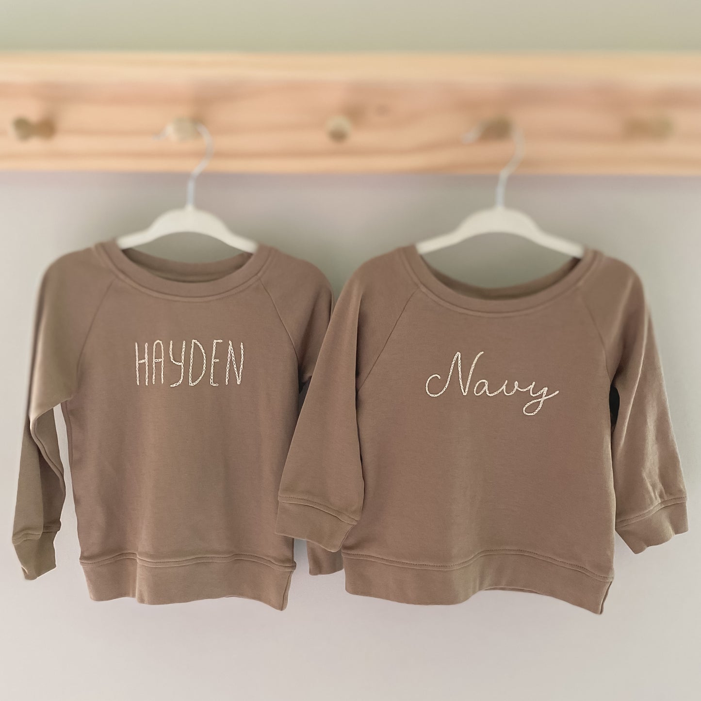 embroidered truffle pullover