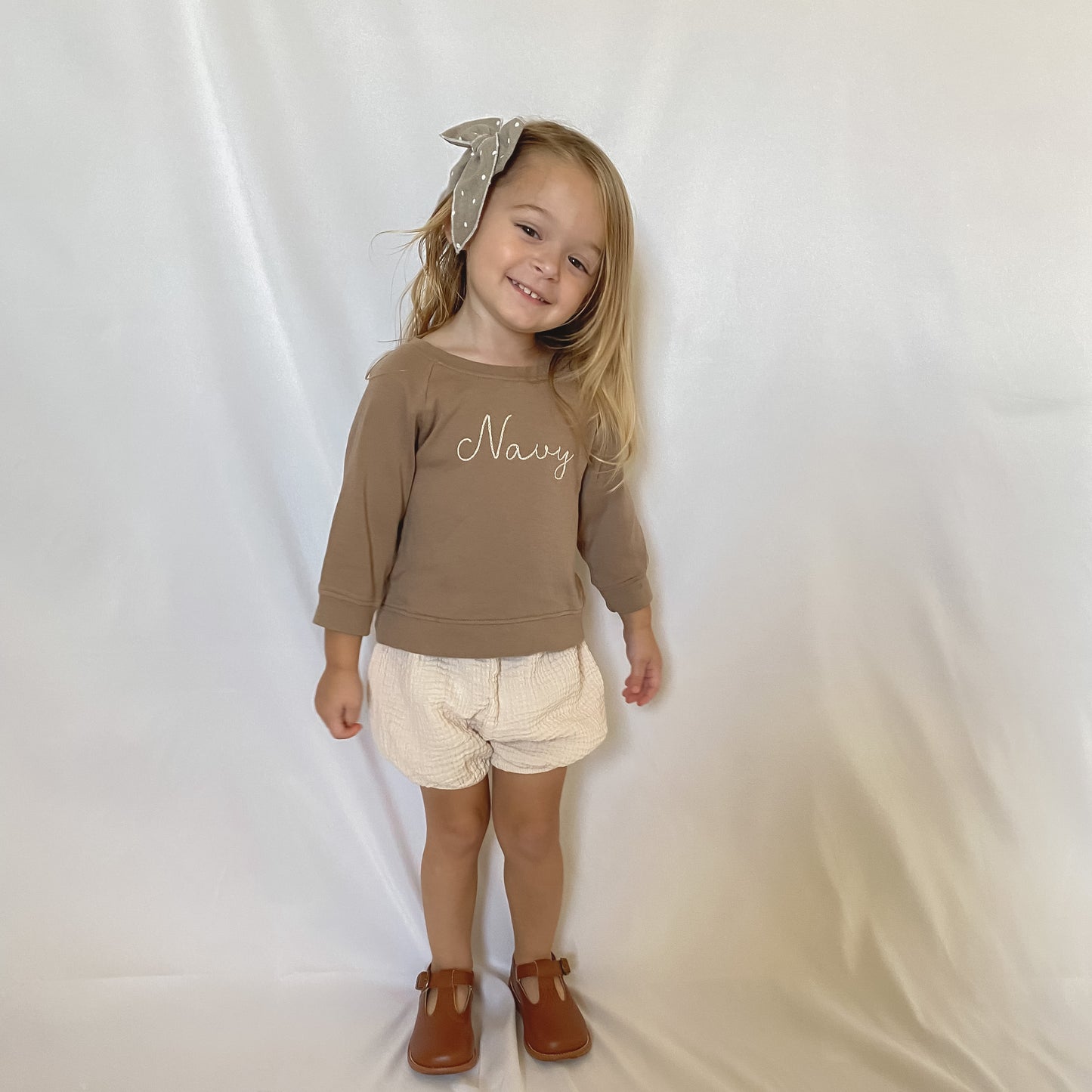 embroidered truffle pullover